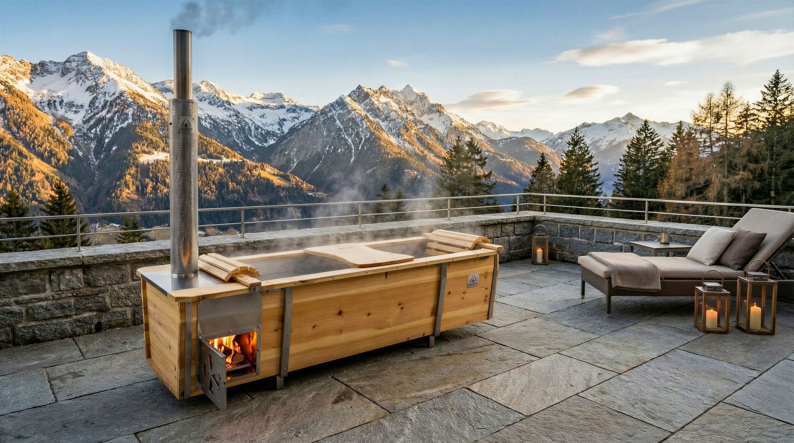 Feuerwasser Outdoor-Badewanne im Freien