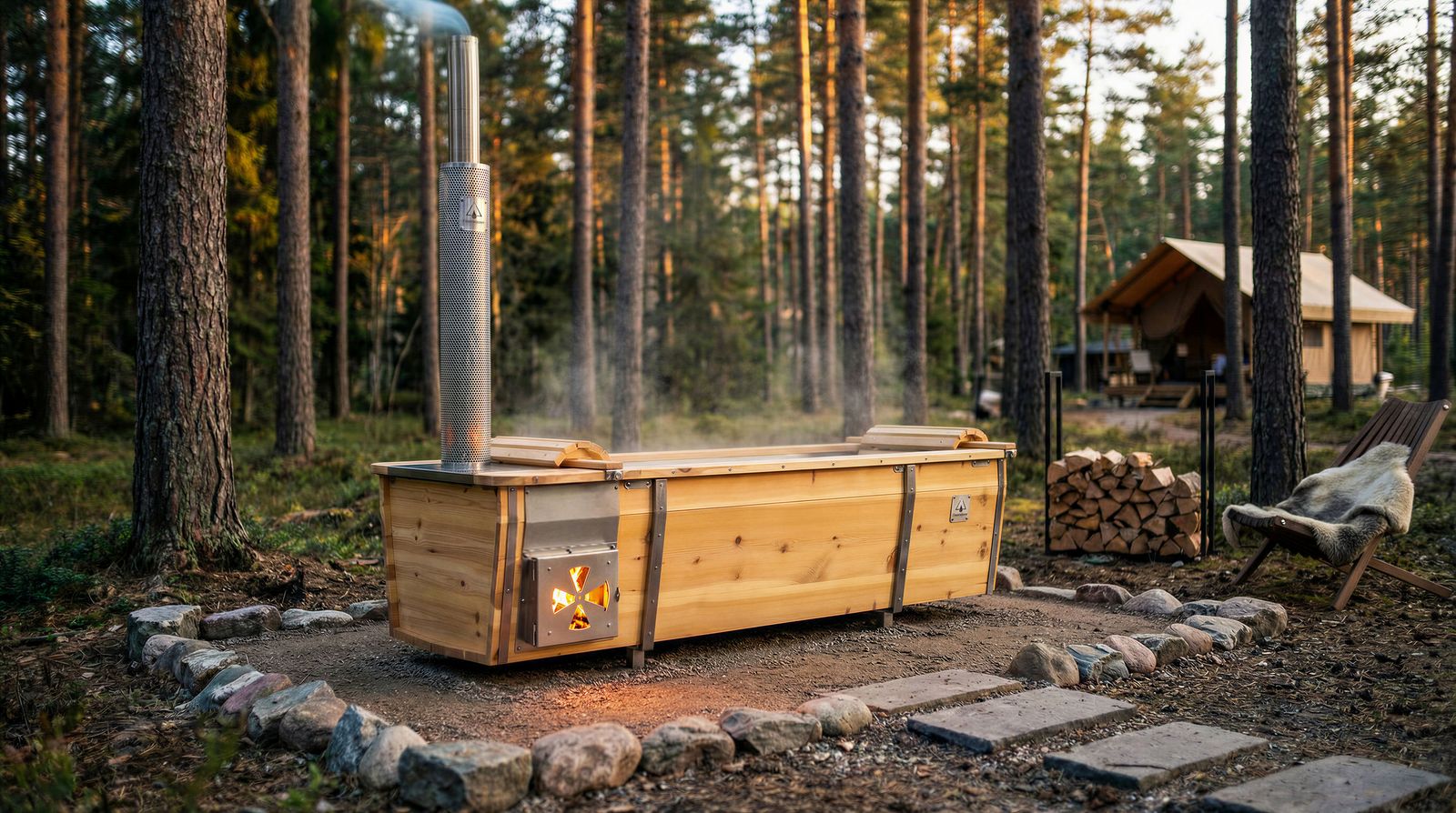 Wellness Badewanne im Aussenbereich